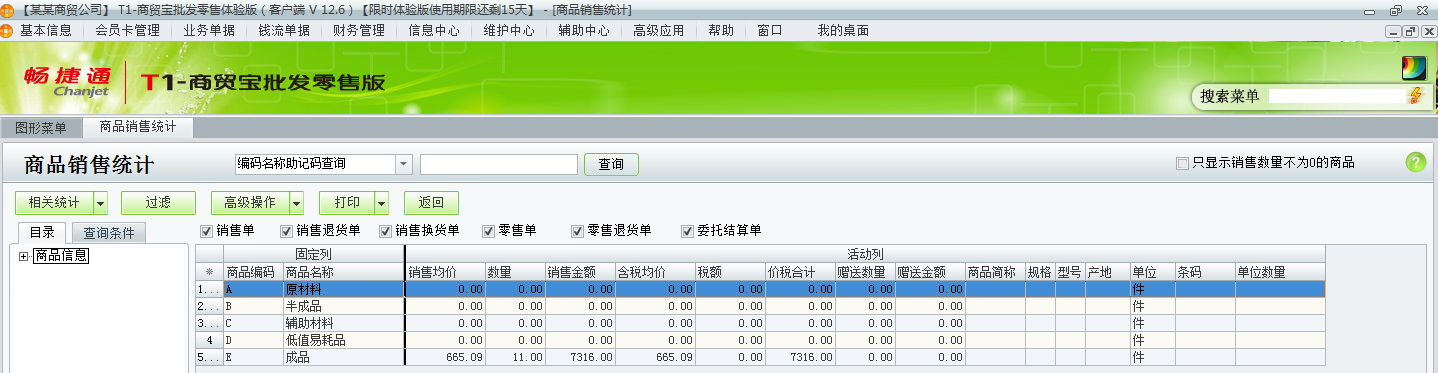 用友t1商貿(mào)寶批發(fā)零售版12.6如何查詢銷售統(tǒng)計(jì)？